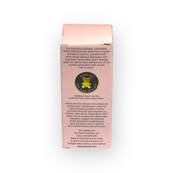 Deadstock: new Too Faced ㋛ Retractable Teddy Bear Hair Kabuki Brush ㋛ Metal Pink - Picture 11 of 16